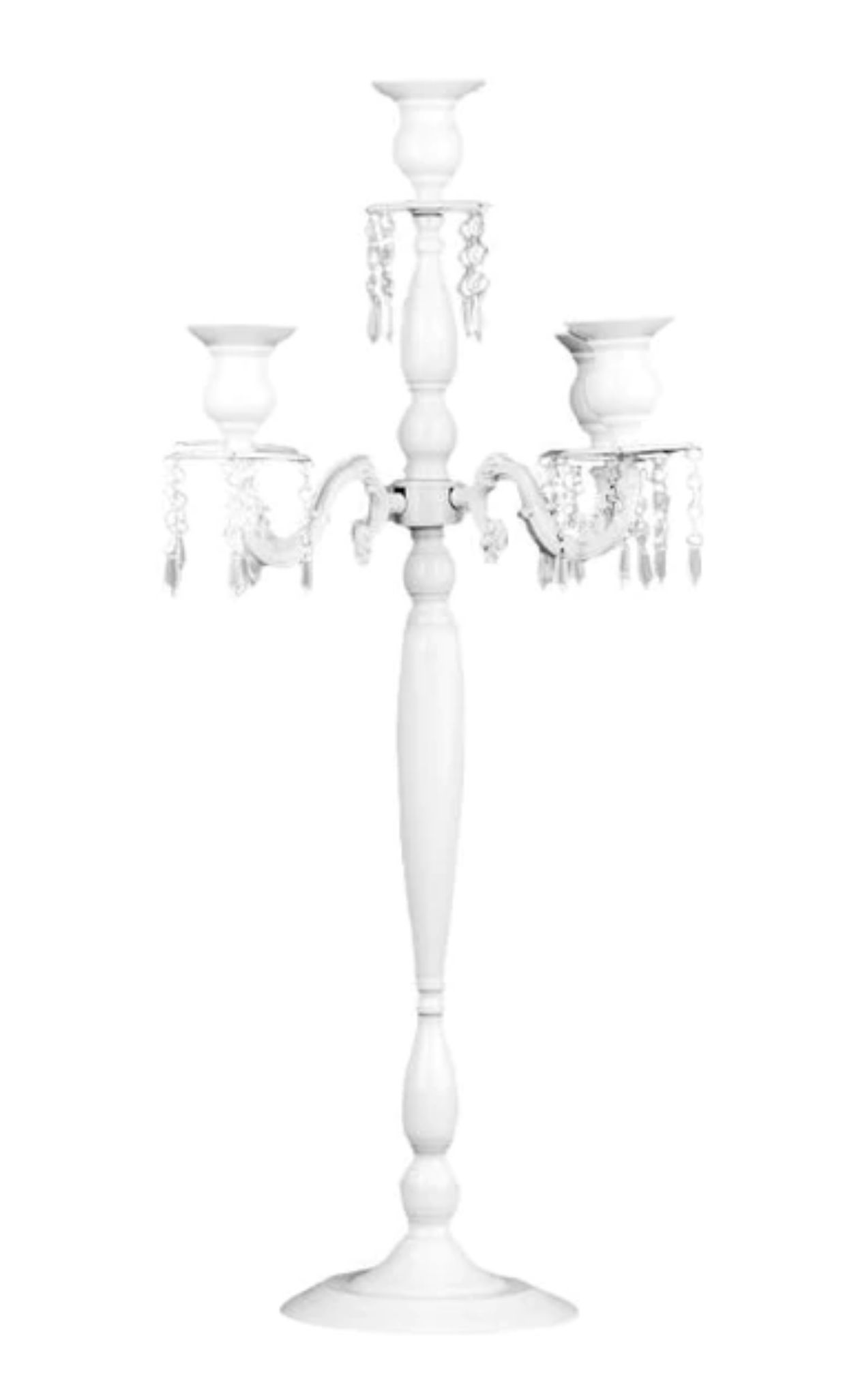 White five Arm Candelabra Centerpiece