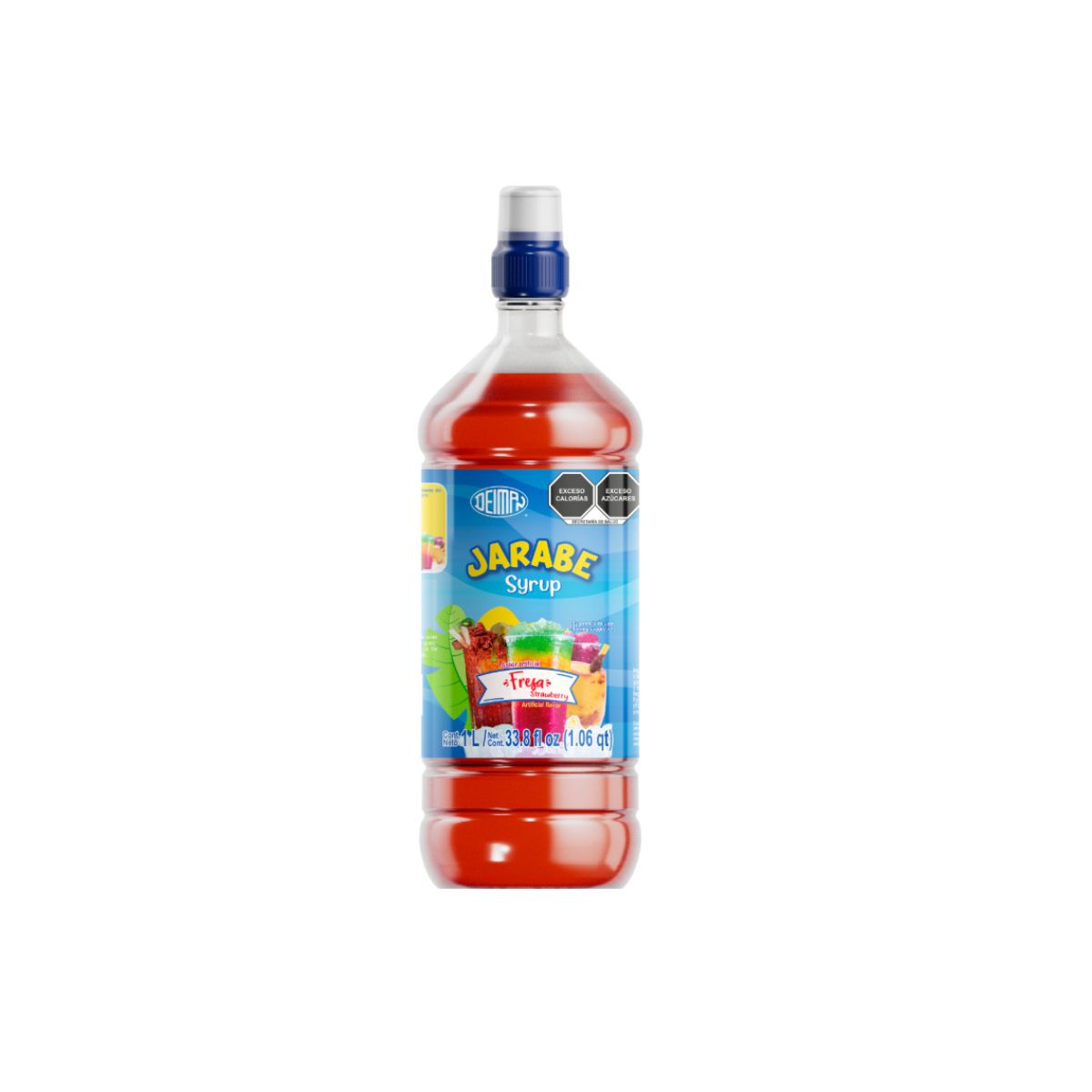 Concentrated Strawberry Syrup for Shaved Ice & Beverages DEIMAN