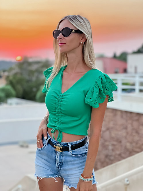 Crop top vert