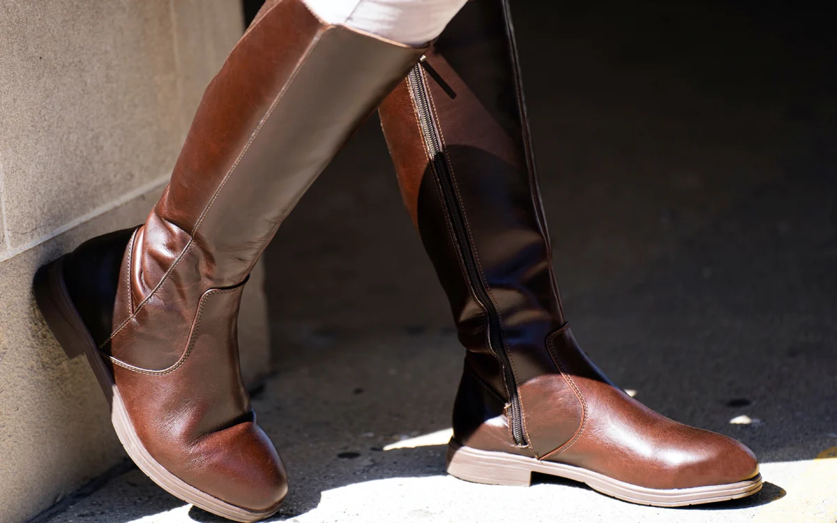 NovaElectricalHazardSteel-ToeSafetyRidingBootsforWomen_Full-GrainLeatherinChestnutBrownCol