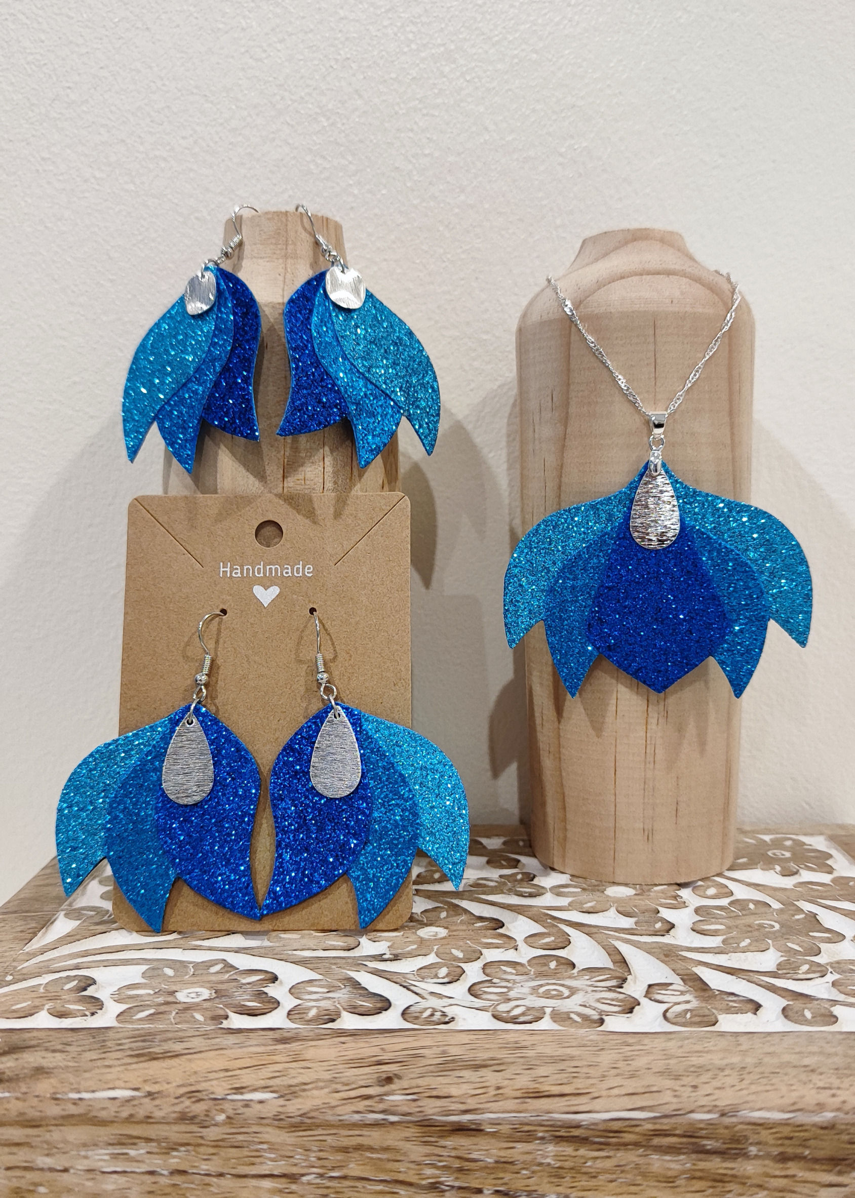 Parure Lotus Bleu - BO au choix