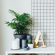 Decoração minimalista para prateleiras