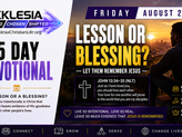 FRIDAY — LESSON OR BLESSING?