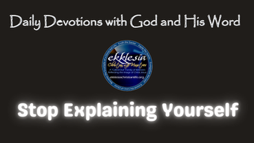 Stop Explaining Yourself