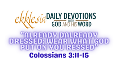Already Dressed: Wear What God Put On You
