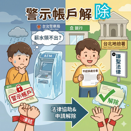 律師解說警示帳戶解除流程與刑事案件關聯圖