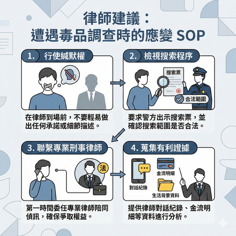 律師建議遭遇毒品調查時的應變 SOP