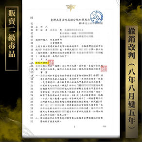 【謙聖｜毒品案件分享】販賣二級毒品撤銷改判，刑量打六折 。
