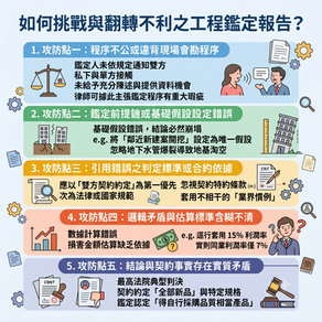 工程訴訟必懂:工程鑑定程序、鑑定重點與訴訟攻防指南