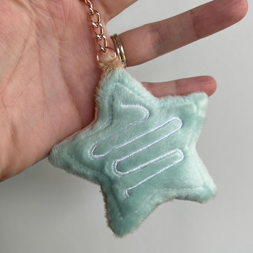 Mint Star Cookie Bag Charm