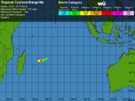 Severe Cyclone Berguitta passes through Mauritius, cyclone restrictions relaxed