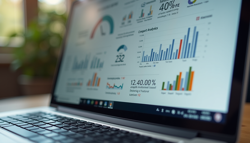 laptop showing website metrics for SEO