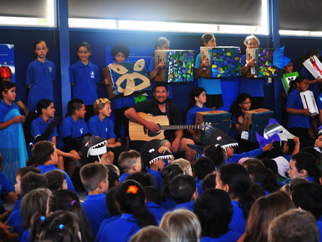 Arataki school celebrates local Authors new songbook