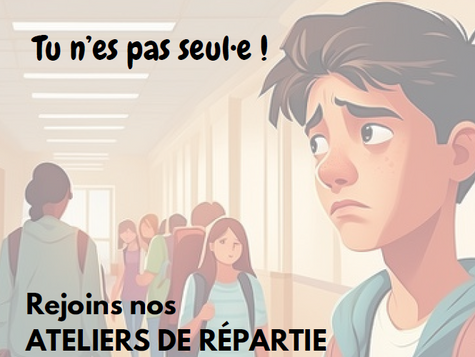 Couple et Famille lance une première série d’ateliers "Répartie" pour lutter contre le harcèlement scolaire. La première session commence le 16 janvier 2025. 