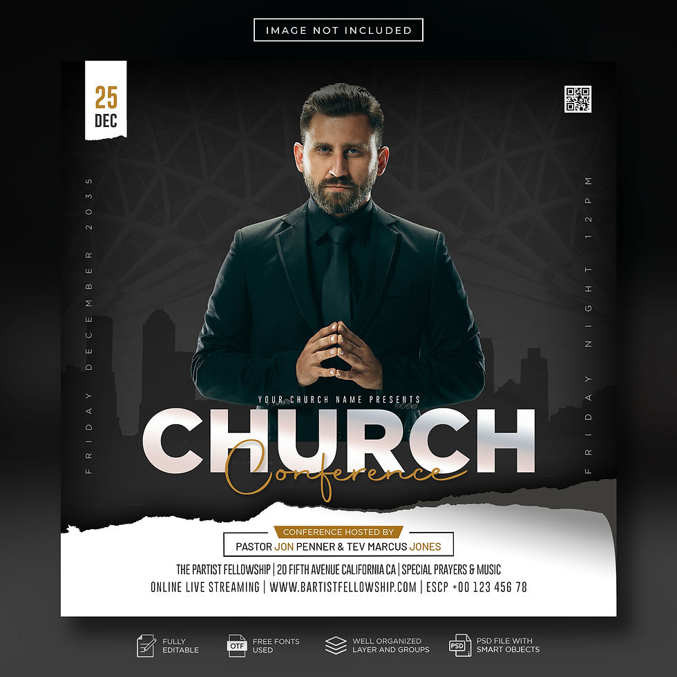 church conference flyer pray