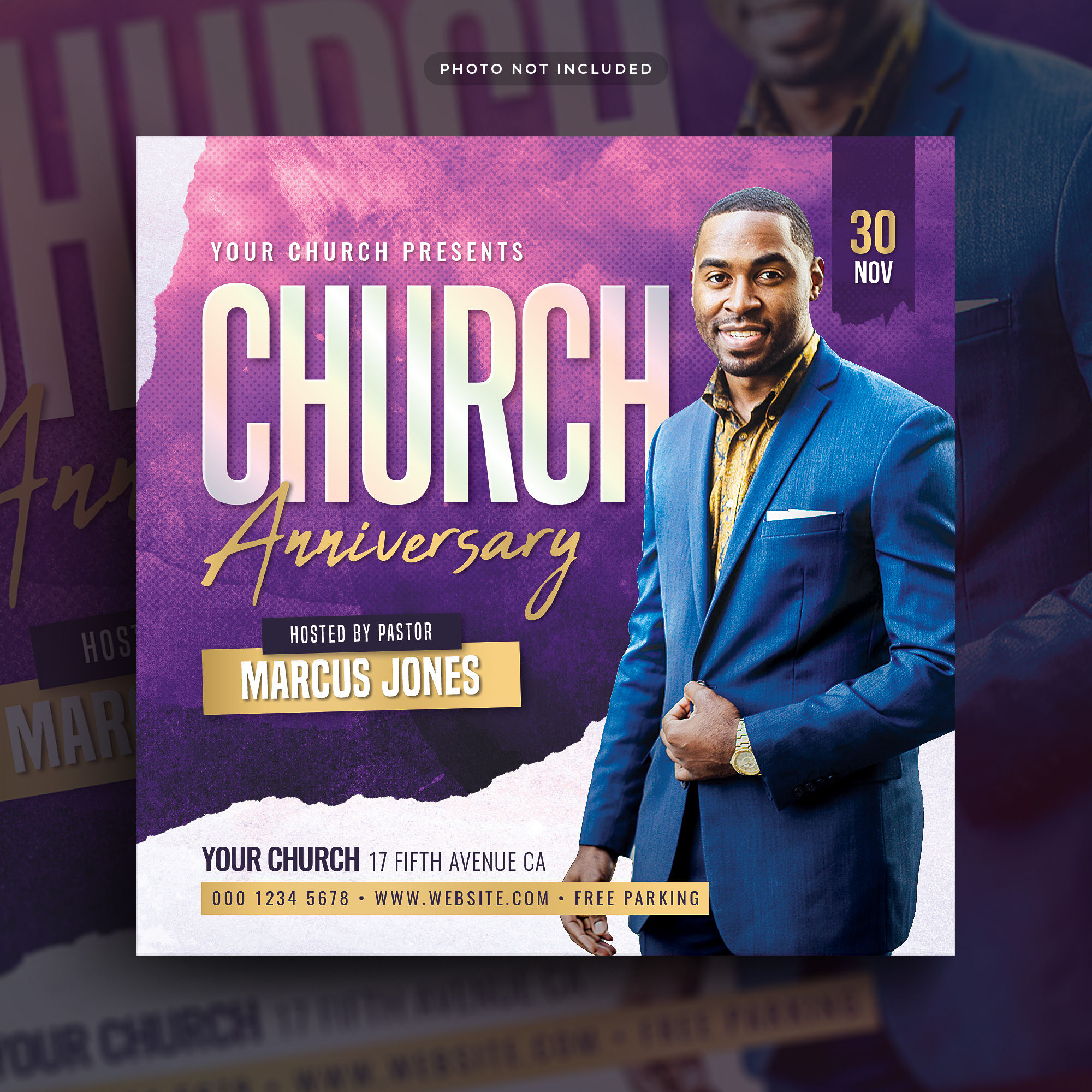 church anniversary flyer social media