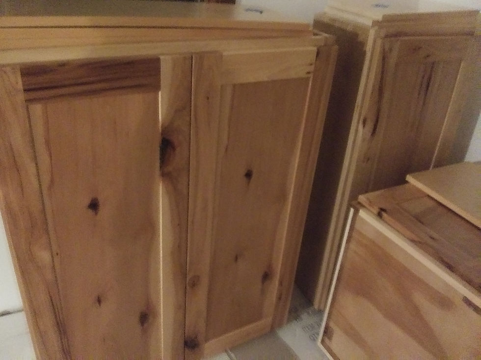 RTA Natural Hickory Kitchen Wall Cabinet Assembled