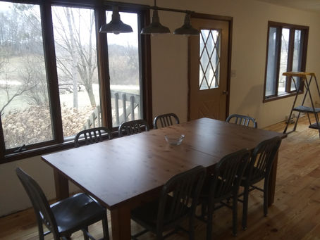 Slowly Starting to Feel Like Home - Dining Room Table & Chairs in Place