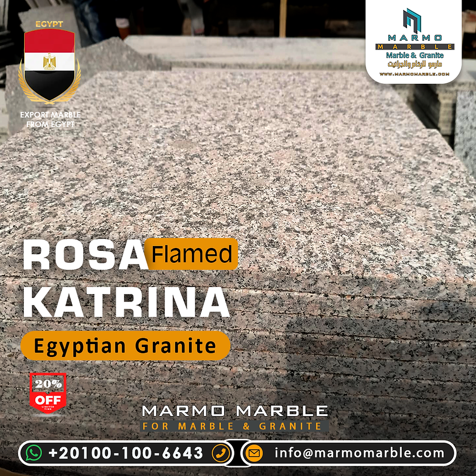 Rosa Katrina Flamed Egyptian Granite Tiles – Premium Quality for Global Export