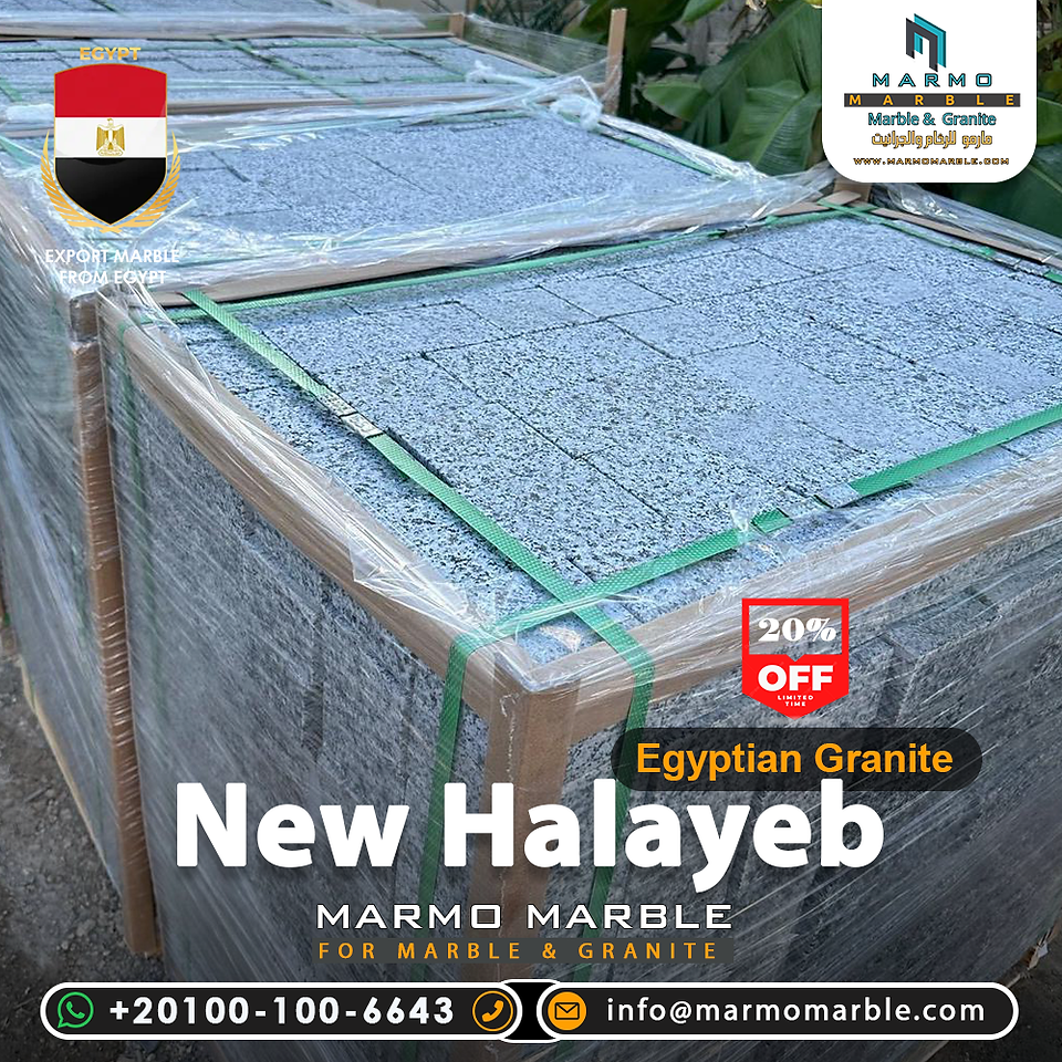 New Halayeb Granite   —  strong, consistent, and built to last.