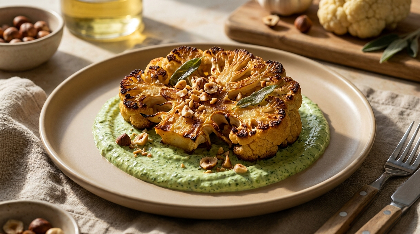 The Art of the Roast Why the Brown Butter Cauliflower Steak Is the Ultimate Visual Sanctuary