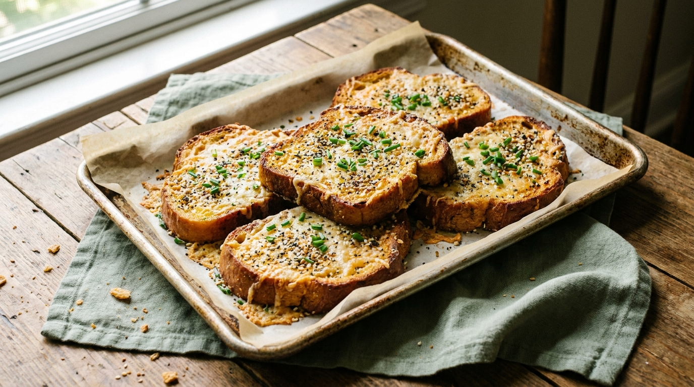 15 Minute Savory Sheet Pan French Toast the Ultimate Breakfast for Dinner Hack