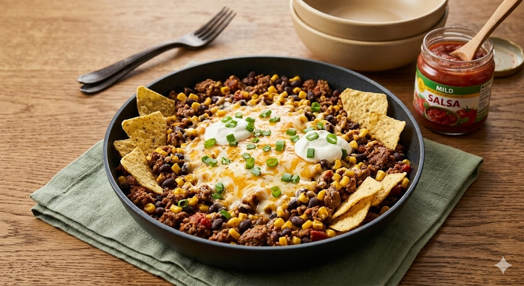 15 Minute One Pan Cheater Taco Skillet the Witching Hour Savior