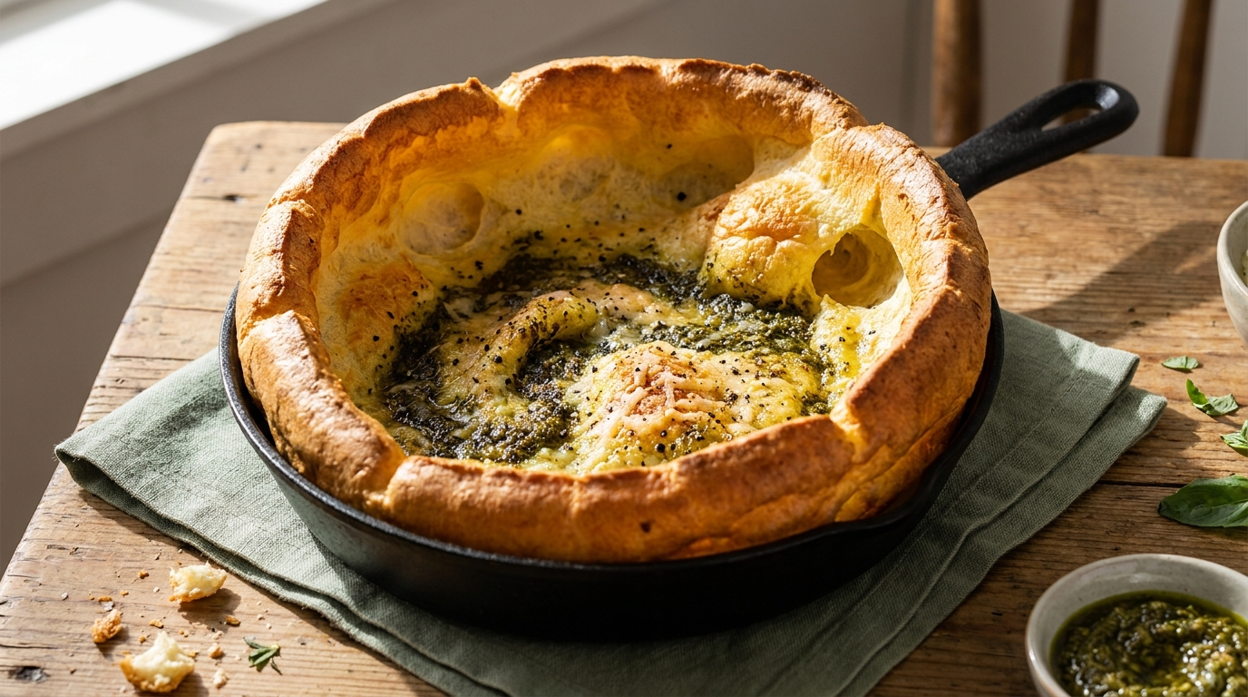 15 Minute Emergency Savory Pesto Dutch Baby the One Pan Sanctuary