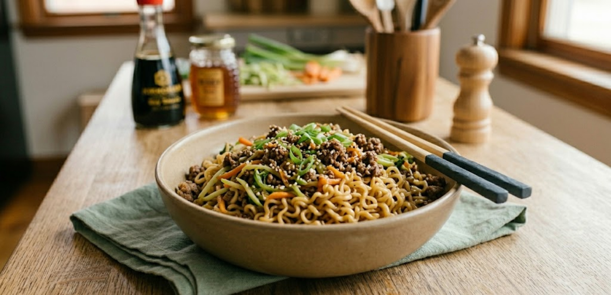 15 Minute Beef Broccoli Cheat Ramen the Ultimate Sanity Saving Dinner
