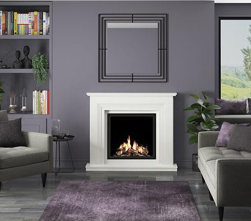 Seaton Micro Marble Gas Fireplace by Elgin & Hall
