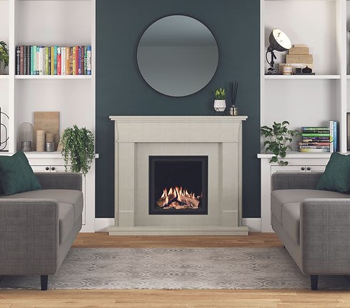 Erdington 600 Micro Marble Gas Fireplace by Elgin & Hall