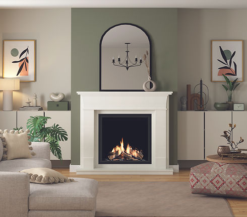 Erdington 750 Micro Marble Gas Fireplace by Elgin & Hall