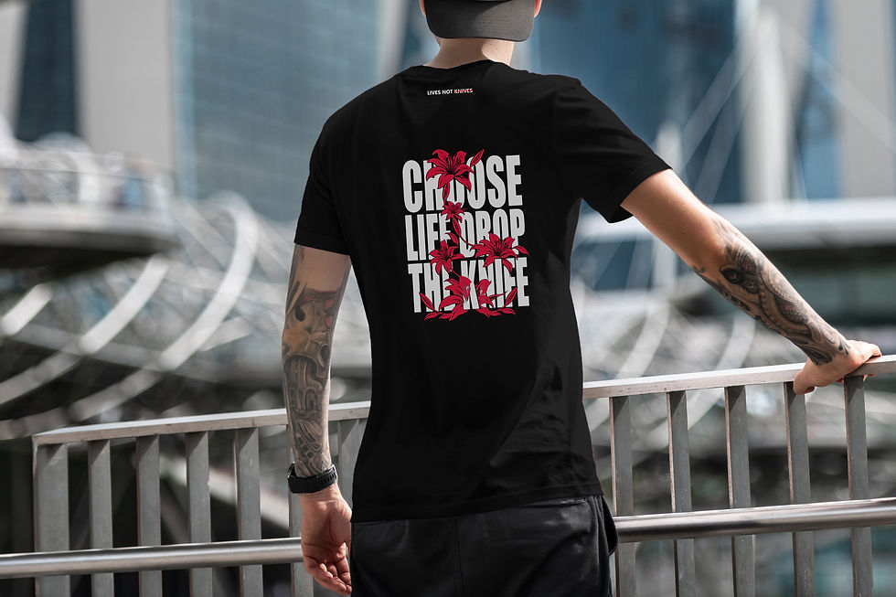 Thumbnail: DEsquared Original LIVES NOT KNIVES Tee