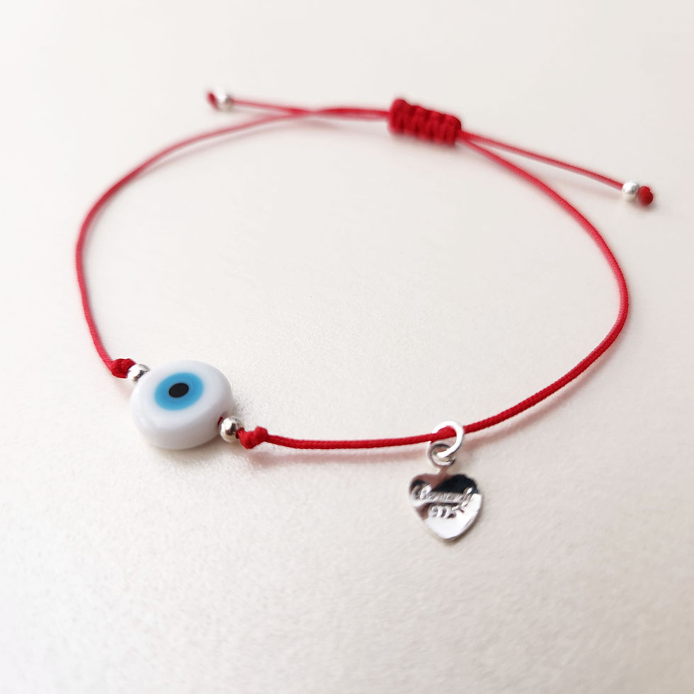 Miniatura: Pulsera de Hilo Rojo y Ojo Turco Amuleto de Protección