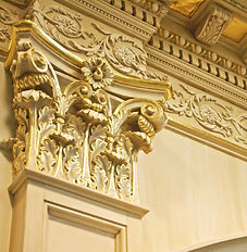 3 Glazed & Gilded Plaster Mouldings