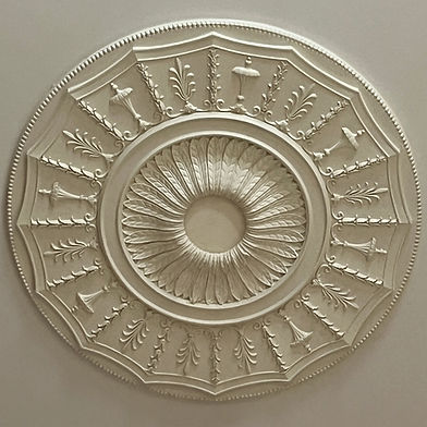 1 Unfinished Cast Plaster Medallion