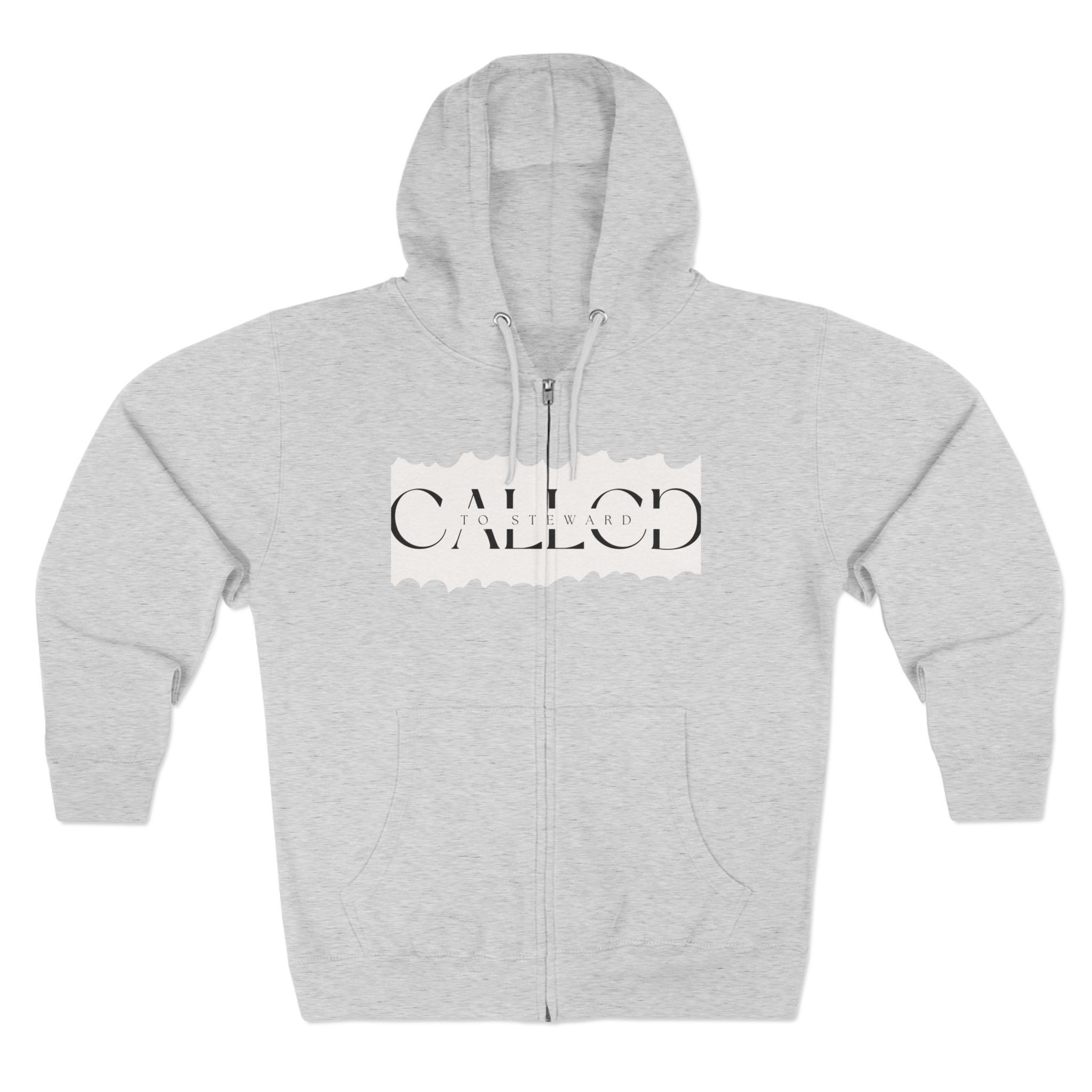 Called To Steward Logo Hoodie | Zip Sweatshirt, Torn Paper Design