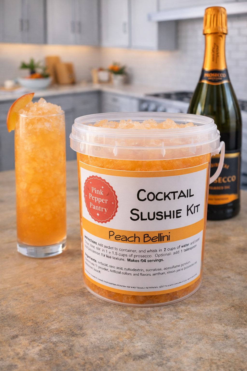 Peach Bellini Cocktail Slushie Kit