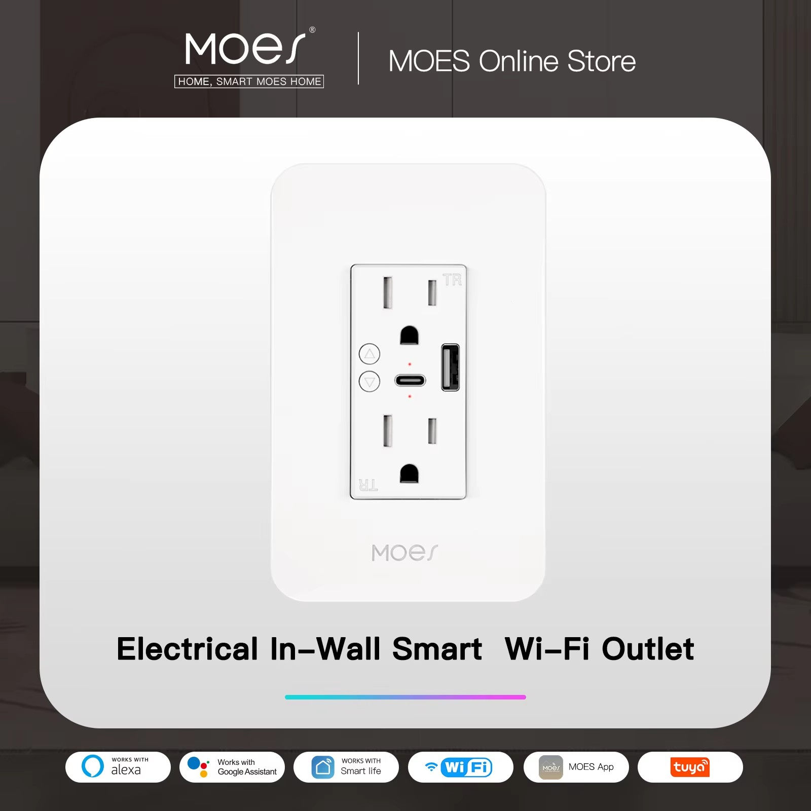 WiFi Smart Wall Socket with USB-C
