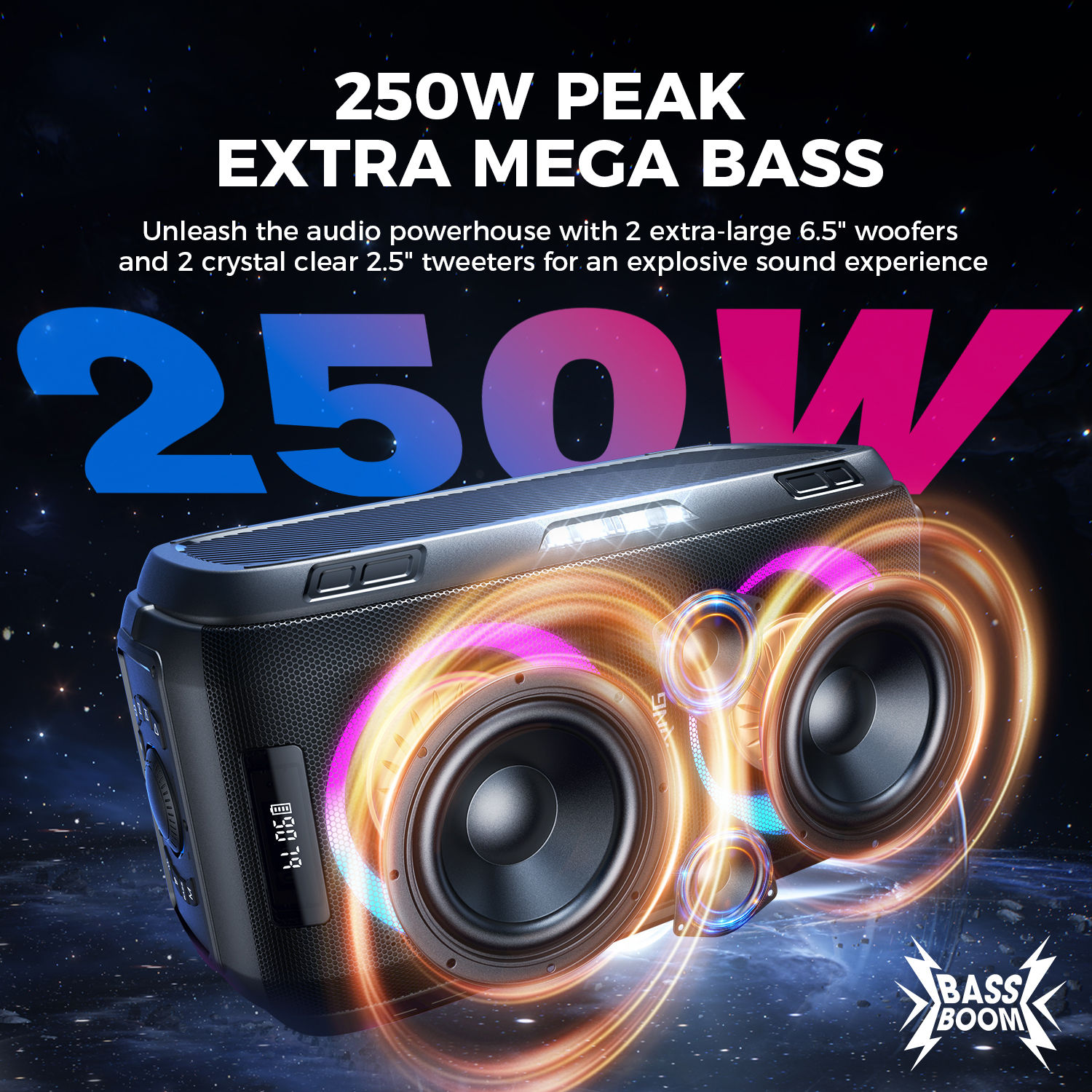W-KING 250W Massive Bass Speaker