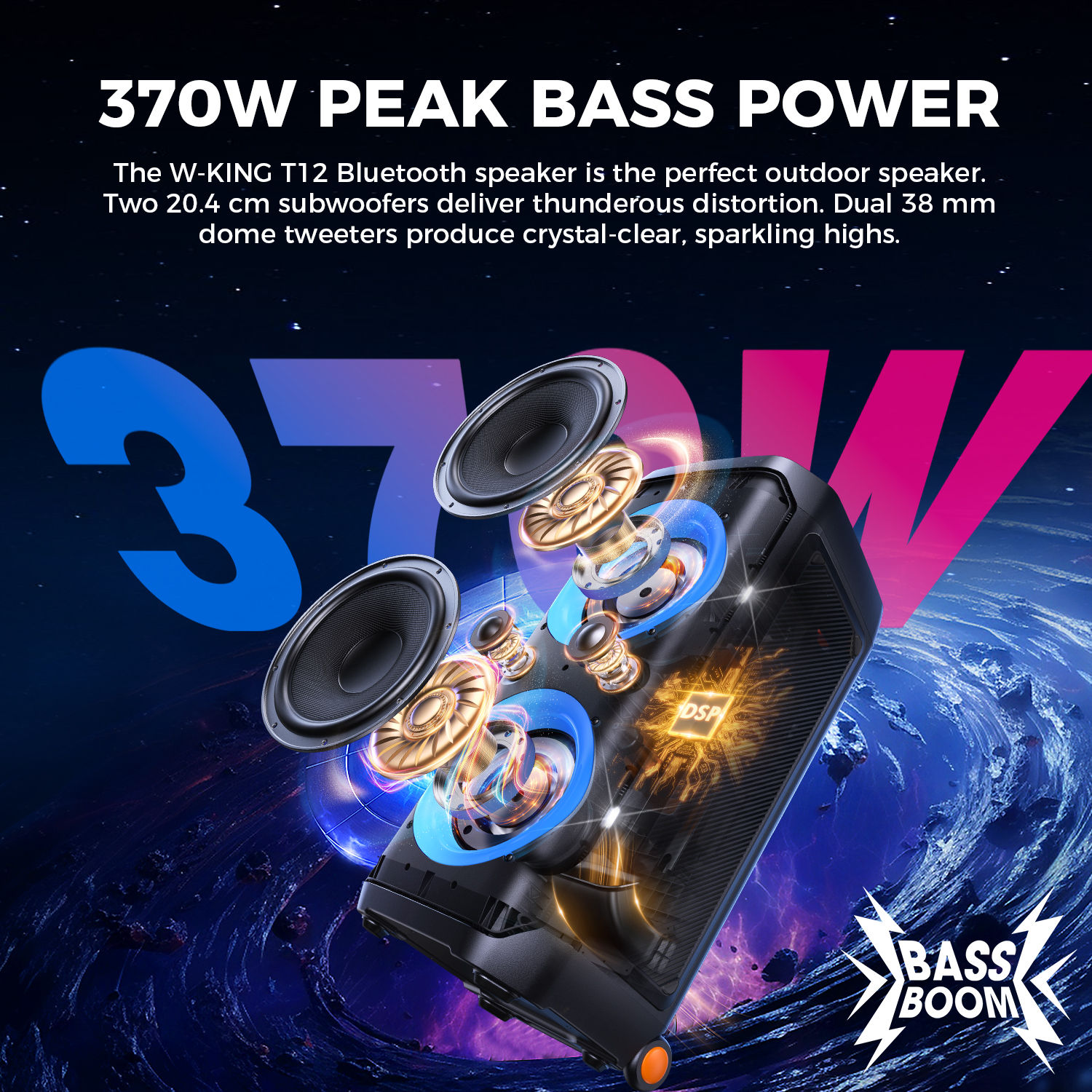 W-KING T12 370W Party Speaker