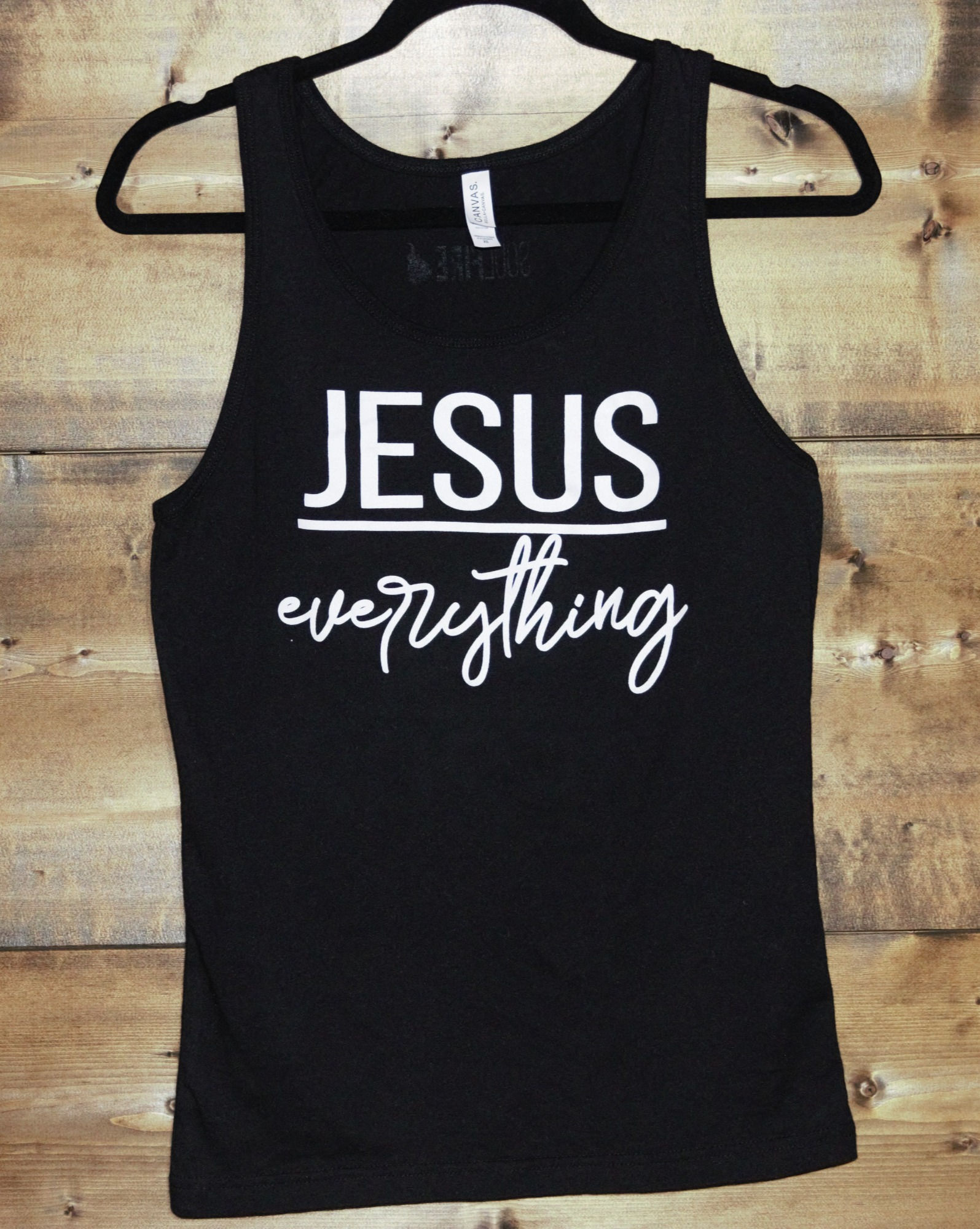 Black Unisex "Jesus Over Everything" tank