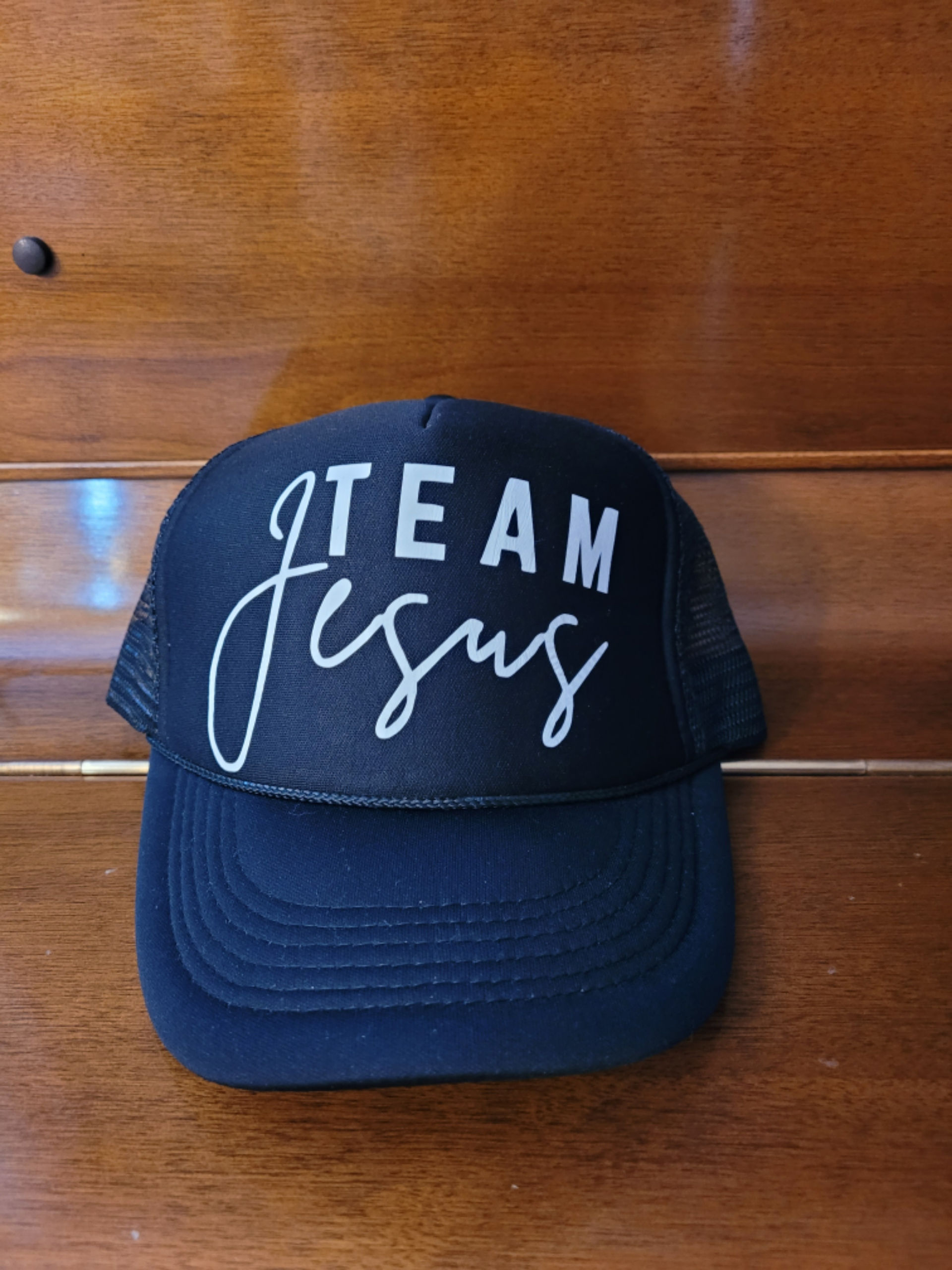 BLACK TEAM JESUS HATS