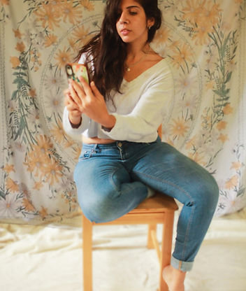 Girl on phone boho.png