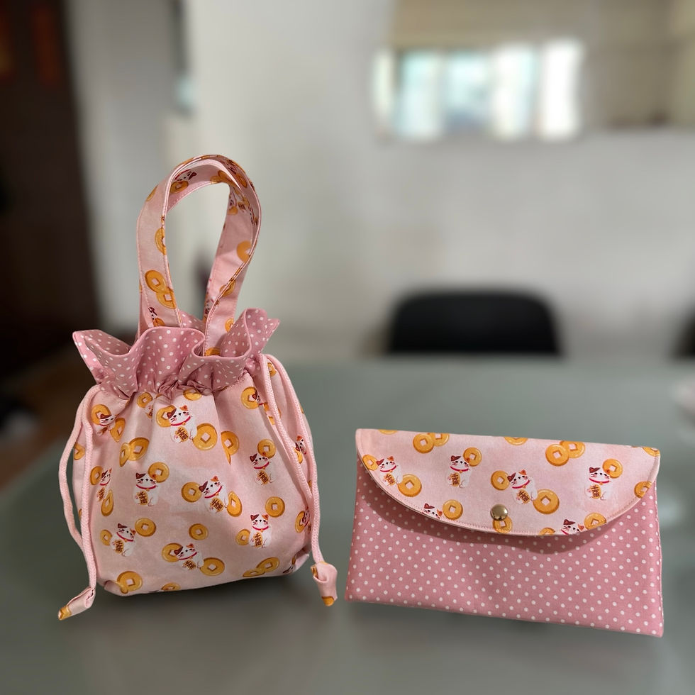 Thumbnail: Red Packet Organiser  - dotted Fortune Cats