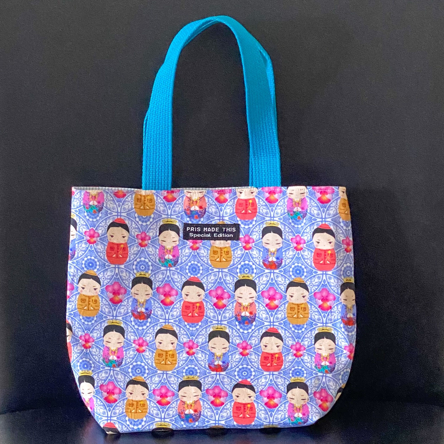 Small Tote bag - Nonya lady Blue