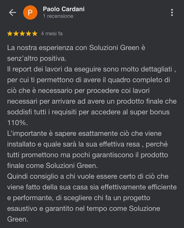 Recensioni dei servizi Soluzioni Green
