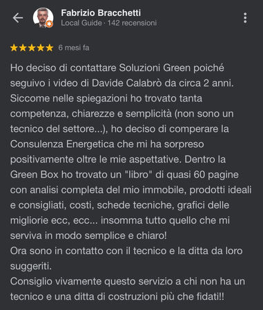 Recensioni dei servizi Soluzioni Green