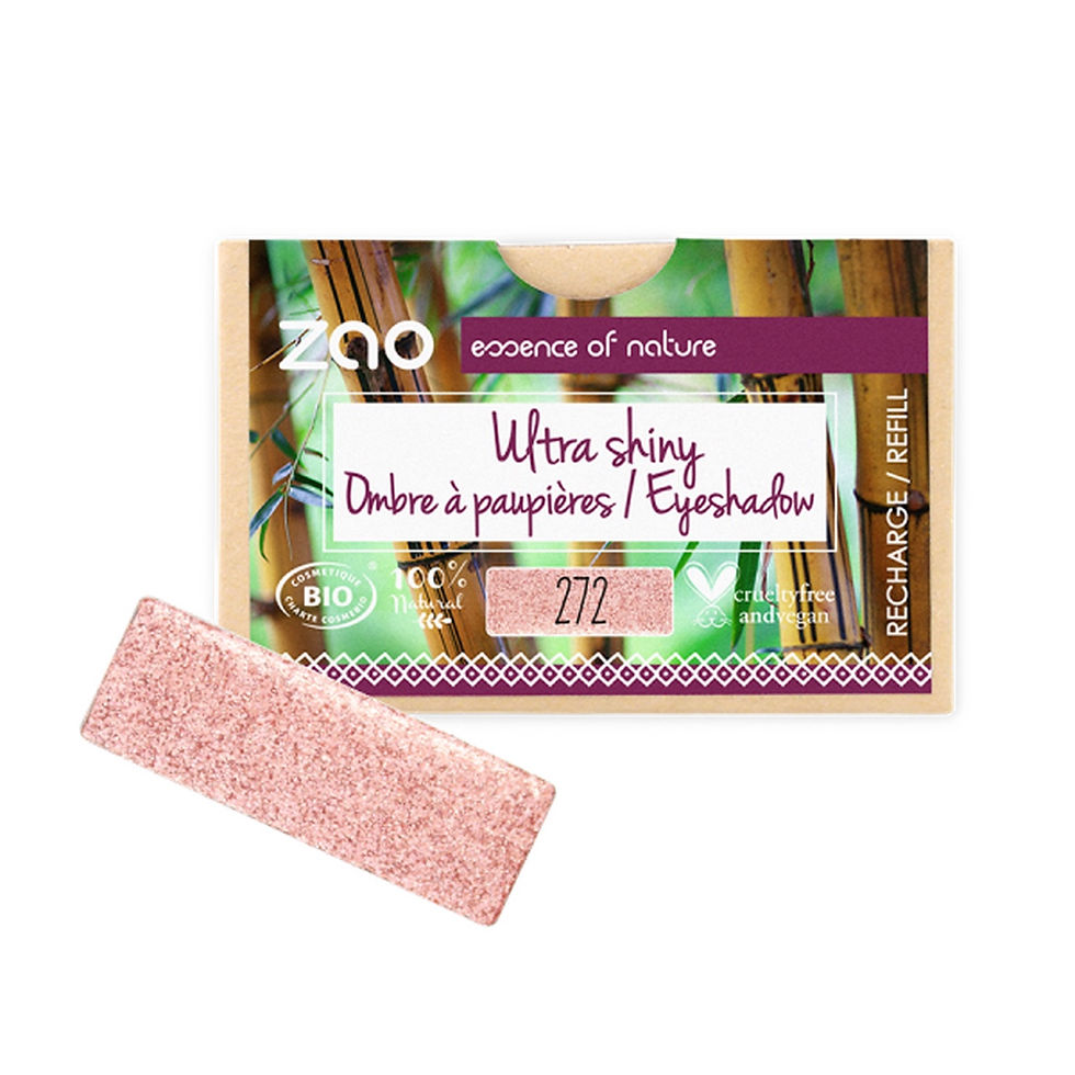 Zao Rectangular Eyeshadow Refills - Ultra Pearly Fairy Pink 272