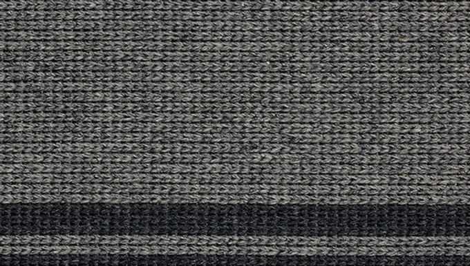 Border Sample - Cotton Three Stripe, CS308, Charcoal